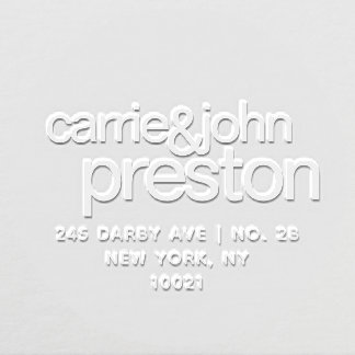 Embosser Modern Typography Address