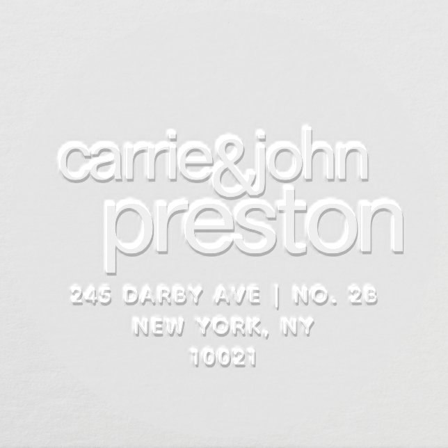 Embosser Modern Typography Address (Design)