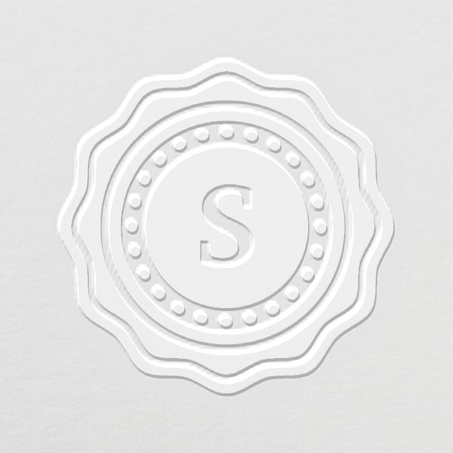 Embossers with vintage seal and custom monogram. (Design)