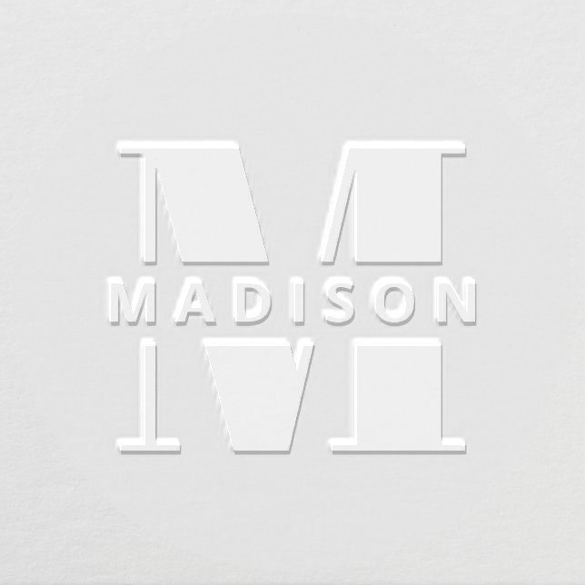 Embossing Stamp Custom Initial Monogram Embosser (Design)