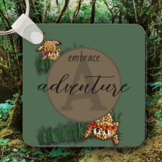 Embrace Adventure Cute Leopard Safari Keychain