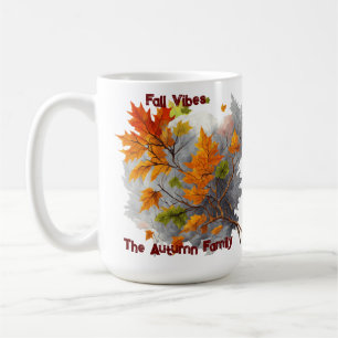Embrace Autumn: Inspirational Mugs with Leaf Motif