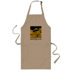 Embrace Bee Culture (Bee On Barberry Flower) Long Apron