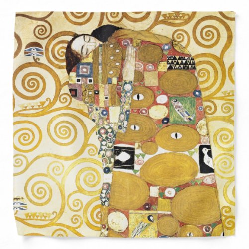 Embrace by Gustav Klimt Painting Pattern Artwork Bandana