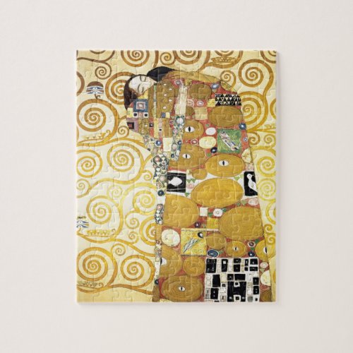 Embrace by Gustav Klimt Painting Pattern Artwork Jigsaw Puzzle