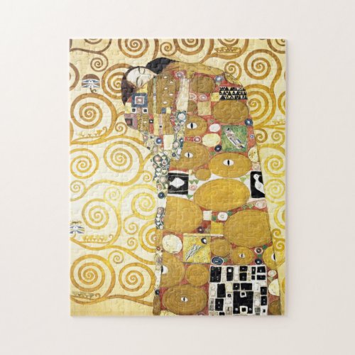Embrace by Gustav Klimt Painting Pattern Artwork Jigsaw Puzzle