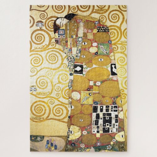 Embrace by Gustav Klimt Painting Pattern Artwork Jigsaw Puzzle