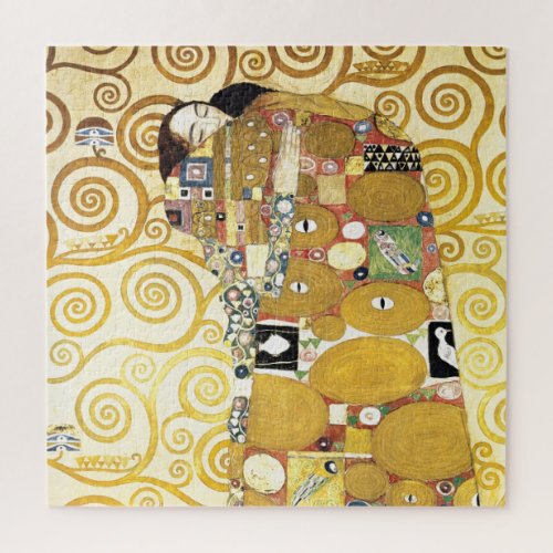 Embrace by Gustav Klimt Painting Pattern Artwork Jigsaw Puzzle