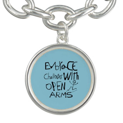 Embrace Challenges With Open Arms Motivation   Bracelet