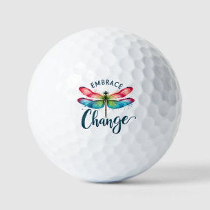 Embrace Change - Artistic Dragonfly Golf Balls