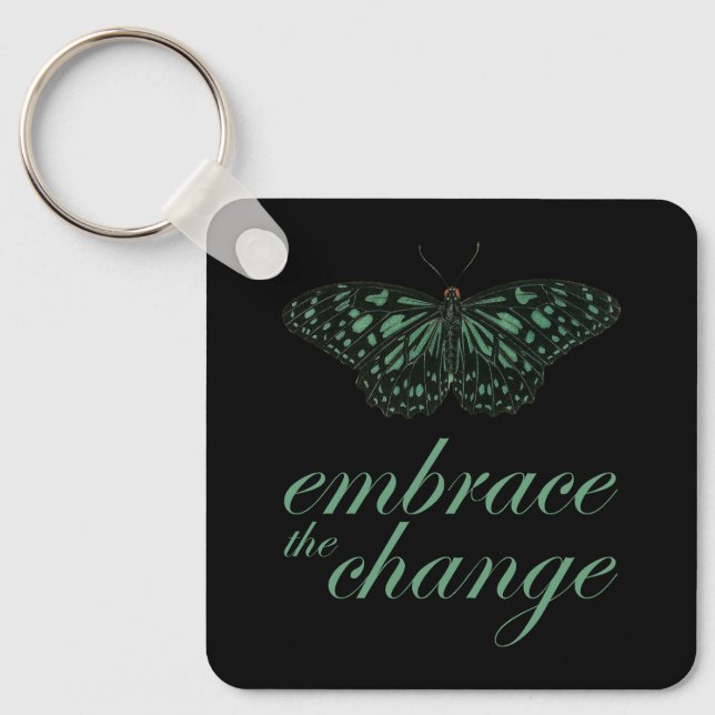 Embrace Change Green Keychain (Front)