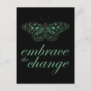 Embrace Change Green Postcard