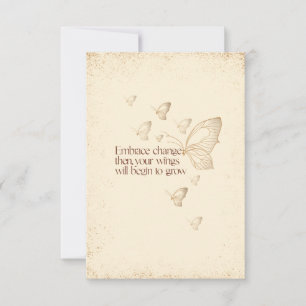 Embrace Change-Inspirational Semicolon Butterfly Note Card