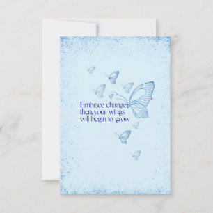 Embrace Change-Inspirational Semicolon Butterfly Note Card