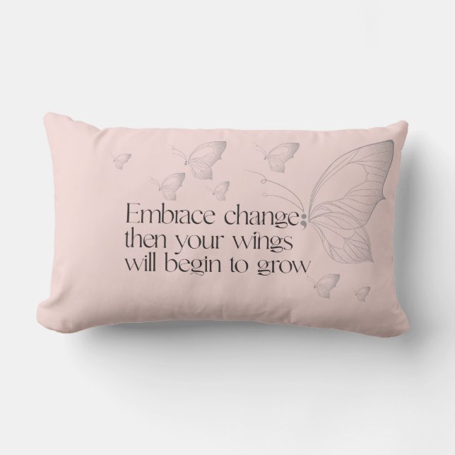 Embrace Change Lumbar Pillow (Front)