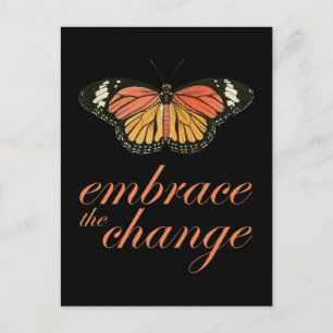 Embrace Change Orange Postcard
