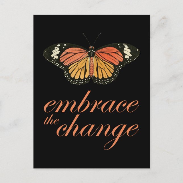 Embrace Change Orange Postcard (Front)