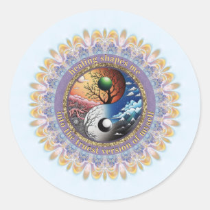 Embrace Change Truest Version of Self Affirmation  Classic Round Sticker