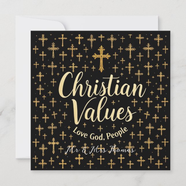 Embrace Christian Values: Love God, Love People Invitation (Front)