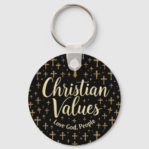 Embrace Christian Values: Love God, Love People Keychain