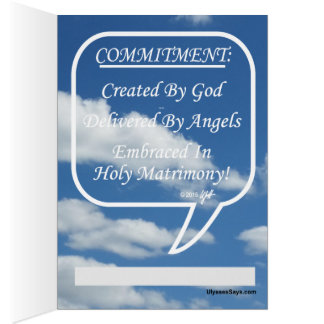 Embrace Commitment In Holy Matrimony Cards