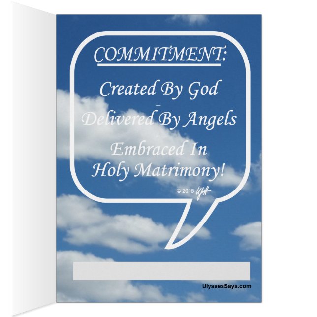 Embrace Commitment In Holy Matrimony Cards (Inside (Right))
