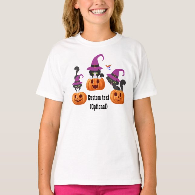 "Embrace Creepy" Witch Shirt - Black Cat Halloween (Front)