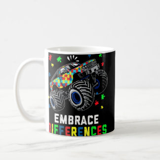 Embrace Differences Puzzle Monster Truck Autism Aw Coffee Mug