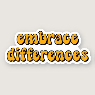 embrace differences Yellow Neurodiversity Sticker