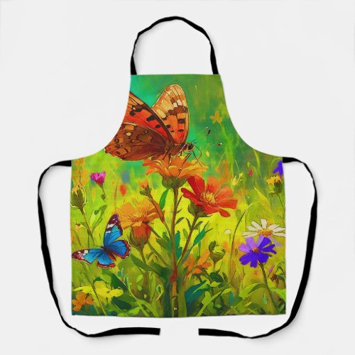 Embrace Diversity _ Butterfly and Wild Flowers Apron