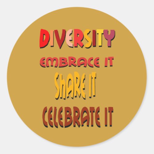 Embrace Diversity Sticker