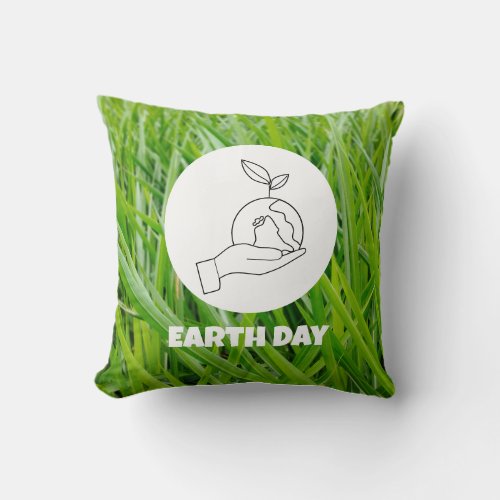 Embrace Earth Day with Sustainable Style Throw Pillow
