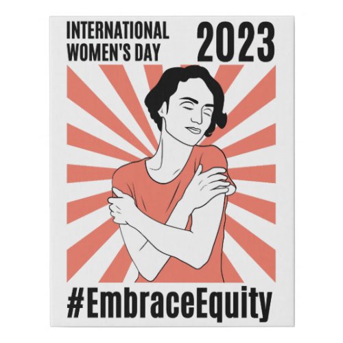 Embrace Equity International Womens Day 2023 Faux Canvas Print