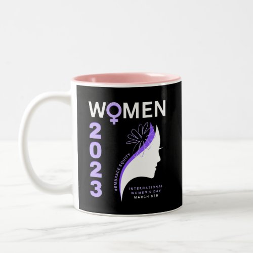 Embrace Equity International Womens Day 2023 Two_Tone Coffee Mug