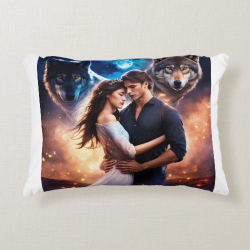 Embrace Eternal Romance Vampire Love Story Pillo Accent Pillow