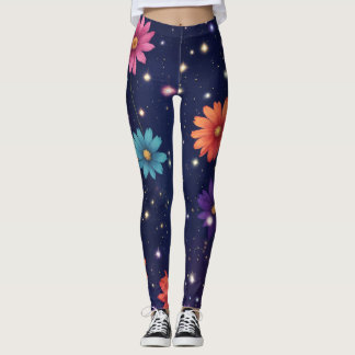 Embrace Every Petal with Flowers Design Leggins  Leggings