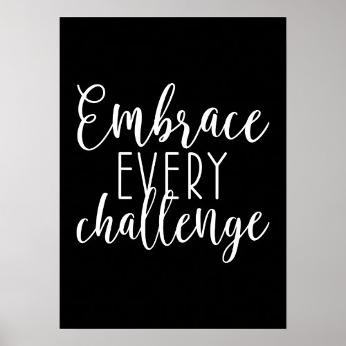 Embrace Every Struggle _ Gym Hustle Success Poster