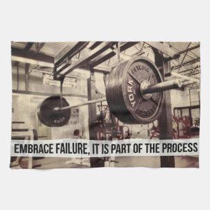 EMBRACE FAILURE. Bodybuilding Workout Motivational Towel