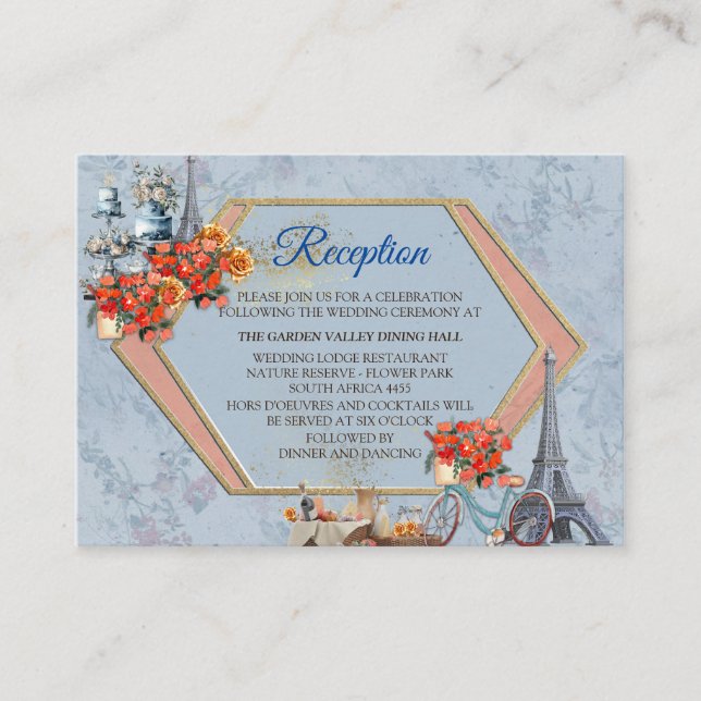 Embrace French country living in Pale Blue Enclosure Card (Front)