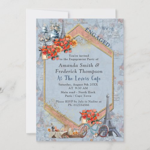 Embrace French country living in Pale Blue Invitation