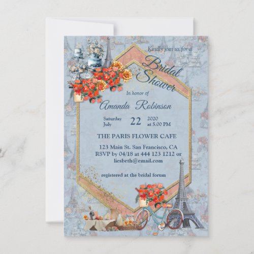 Embrace French country living in Pale Blue Invitation