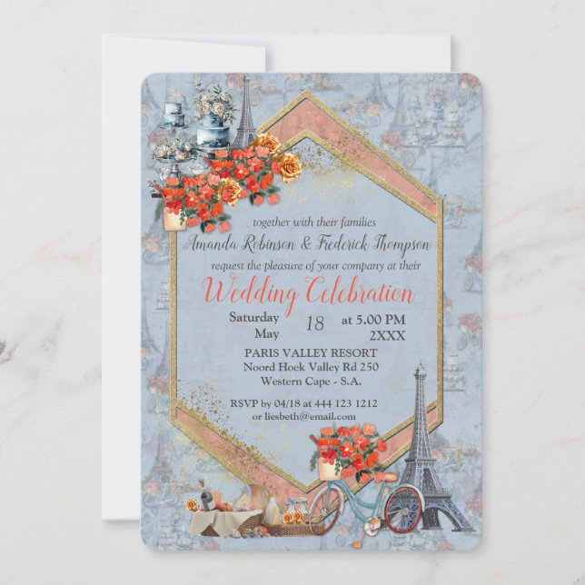 Embrace French country living in Pale Blue Invitation (Front)