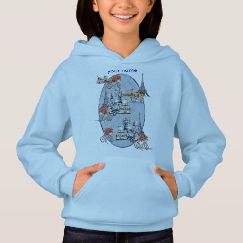 Embrace French country living in Refined Pale Blue Hoodie
