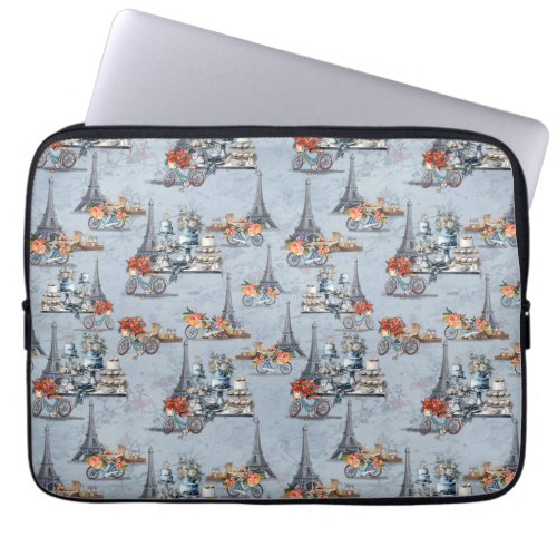 Embrace French country living in Refined Pale Blue Laptop Sleeve
