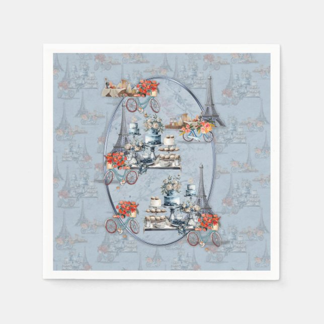 Embrace French country living in Refined Pale Blue Napkins (Front)