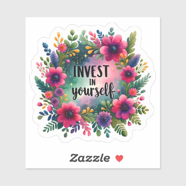 Embrace Growth With Floral Art Sticker (Sheet)
