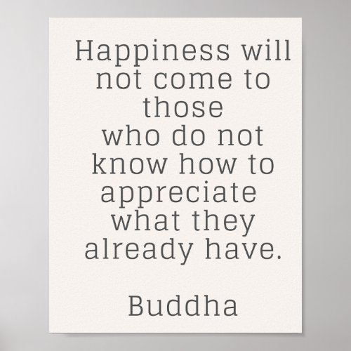 Embrace Happiness A Buddha Quote Poster