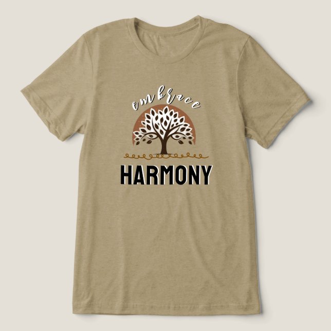 Embrace Harmony Abstract Tree  Tri-Blend Shirt (Design Front)