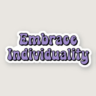 Embrace Individuality Purple Neurodiversity Sticker