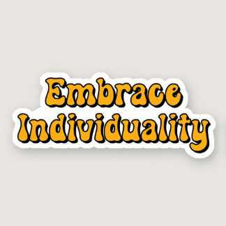 Embrace Individuality Yellow Neurodiversity Sticker